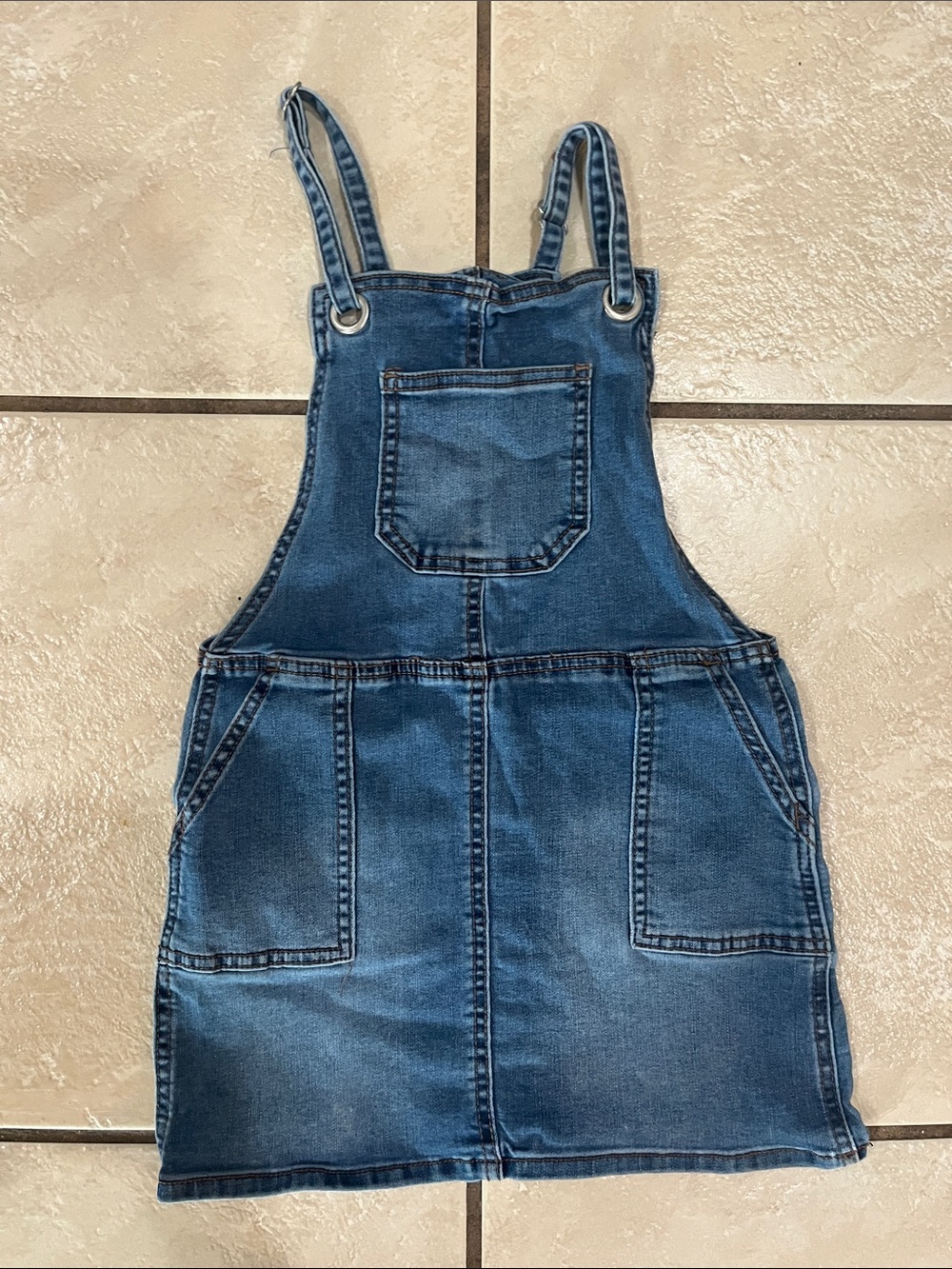 Cat & Jack Medium Blue Denim Overall Dress